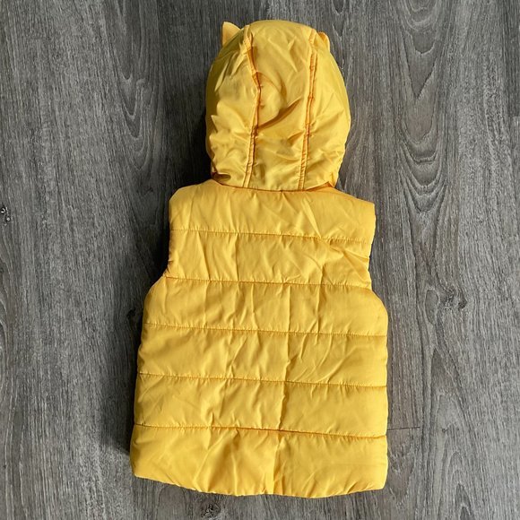 Little Me Tiger Hood‎ Fleece Lined Puffer Vest Sleeveless - Picture 4 of 4